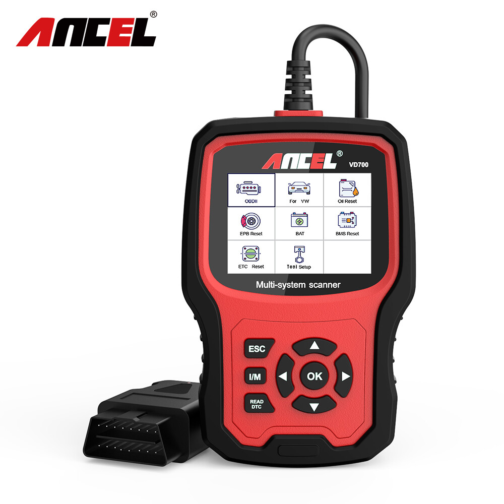 ANCEL VD700-US Auto Full System OBD2 Diagnostic Scanner Tool EPB ABS TPMS Reset