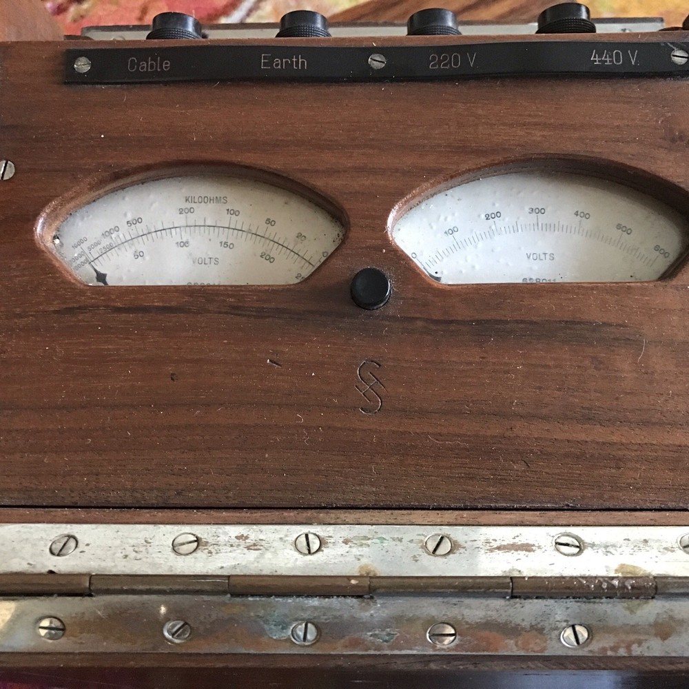 Antique Multi-Meter, Insulation Tester, Internal Hand Cranked Generator.