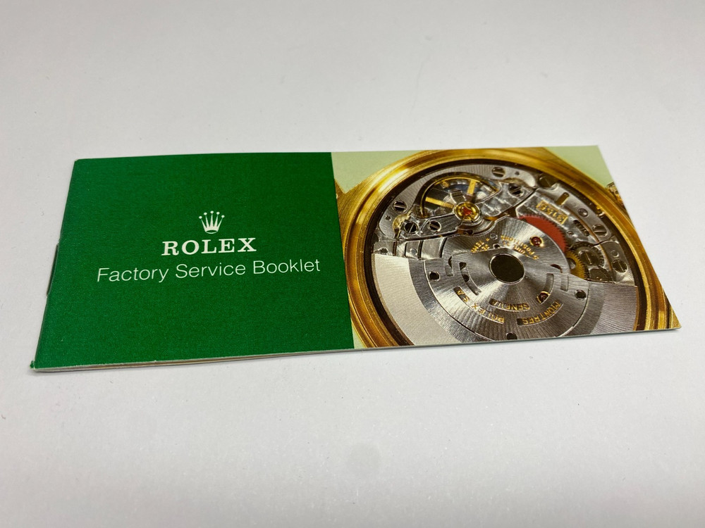 Authentic Rolex Service Booklet