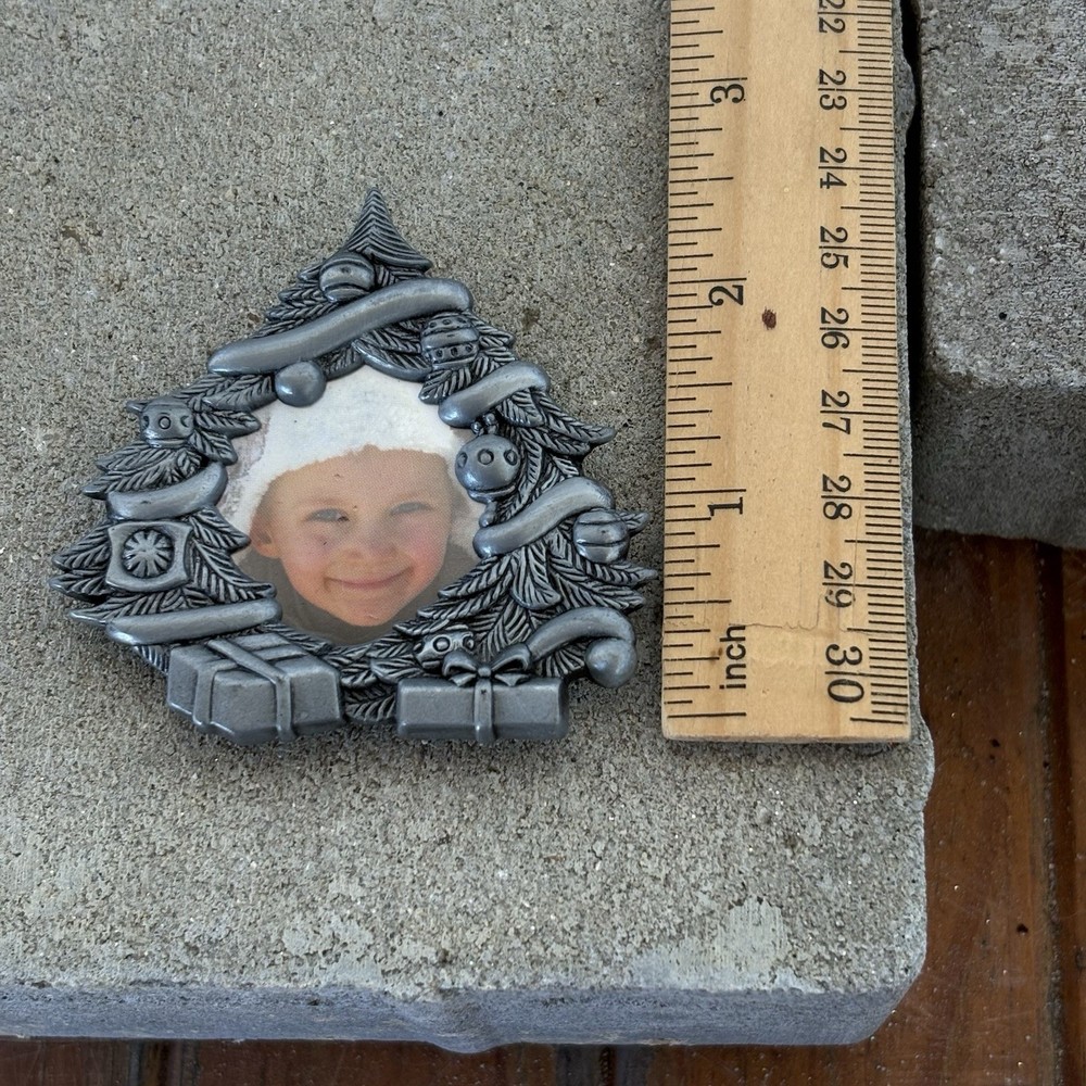 Christmas Tiny Frames Pewter Different Shapes Tree Wreath Star