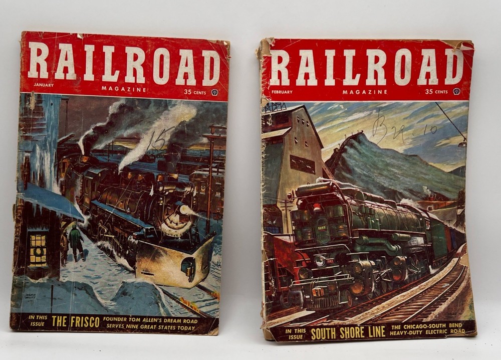 Vtg 2 Issues RAILROAD MAGAZINE 1953 train Magazines.