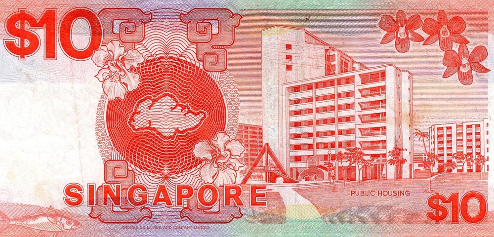 SINGAPORE 10 $ - Issue Date 1988 - Good Condition