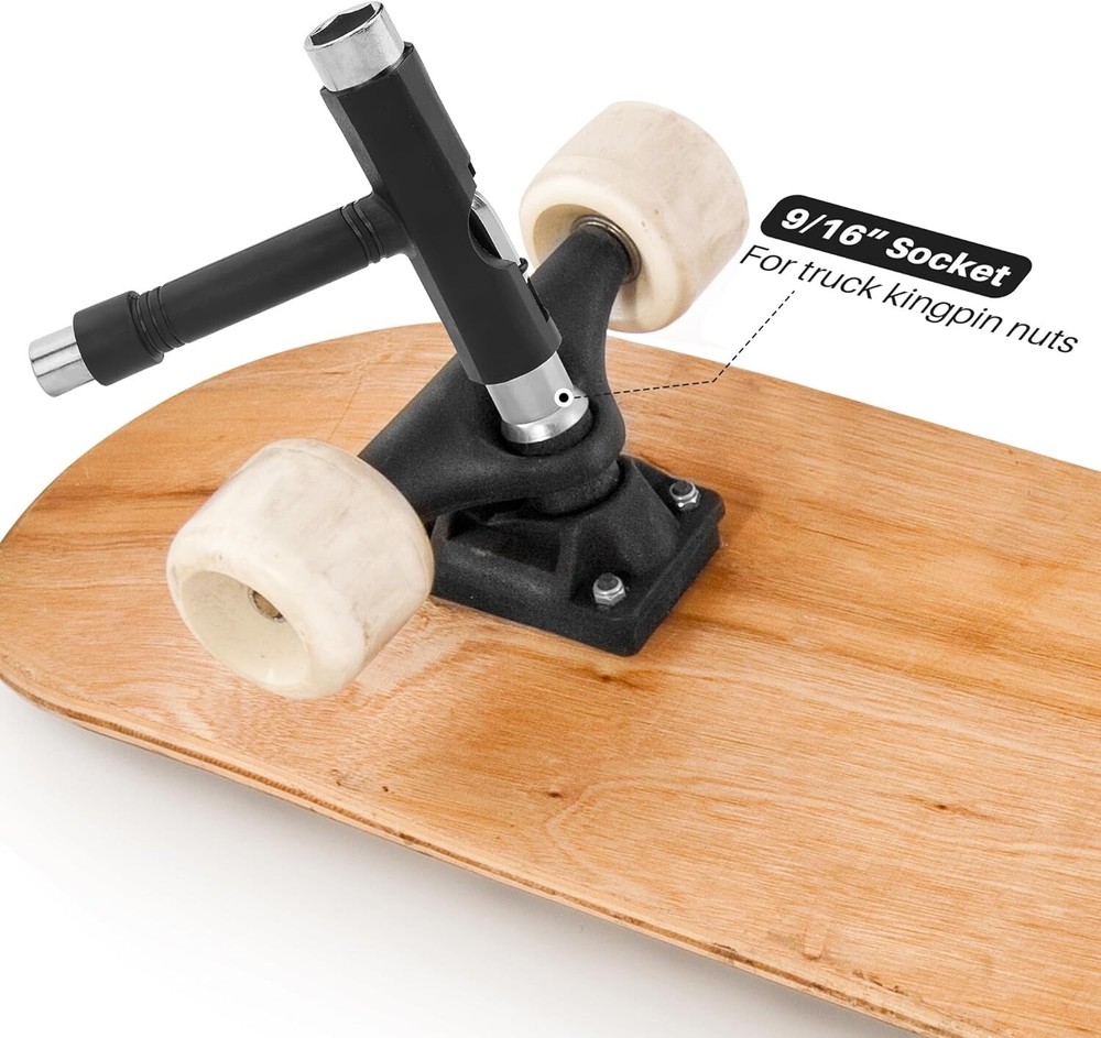 All-In-One Skate Tools Multi-Function Portable Skateboard T Tool Accessory