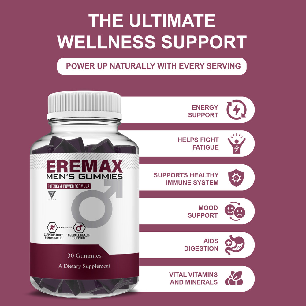 Eremax Performance Gummies, Eremax Advanced Formula (1 Month Supply)