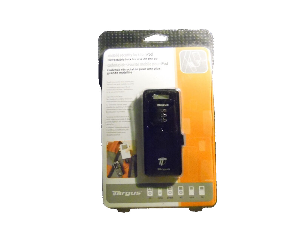 Targus Lock for iPod Mobile Security lock New Sealed ASPO7CA