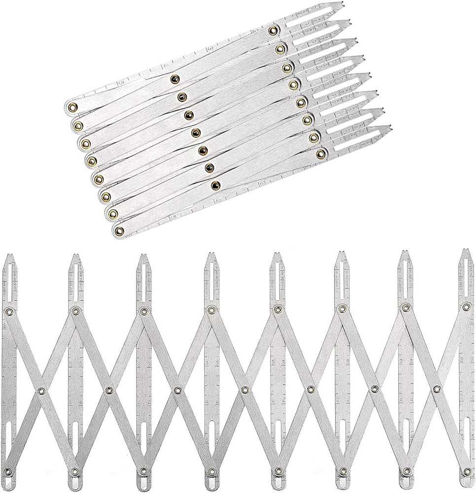 Aluminum Expanding Sewing Gauge Button Guide Equal Space Expandable Sewing Tools