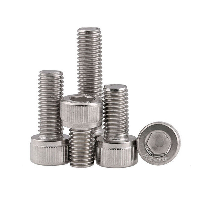 2pcs M7 allen screw bolt hex socket screws cap head knurled thread nail SUS304