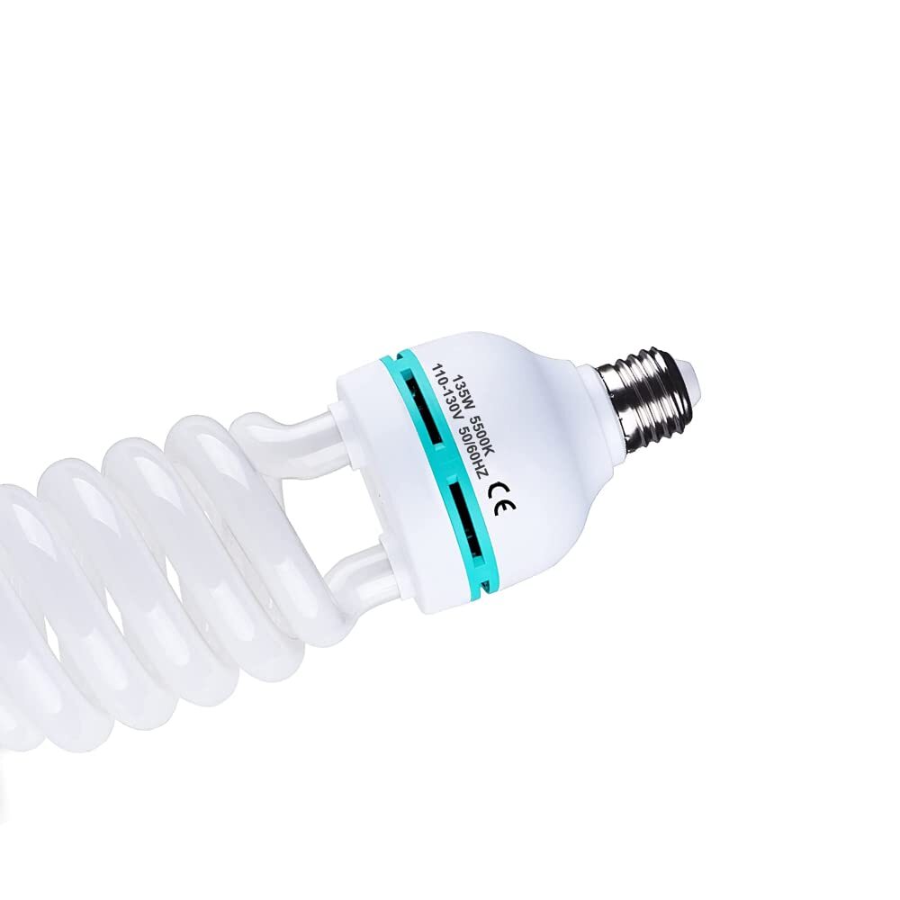 135W Light Bulb 5500K CFL Daylight Spiral Softbox Lighting Kit Bulb in E27/E2...