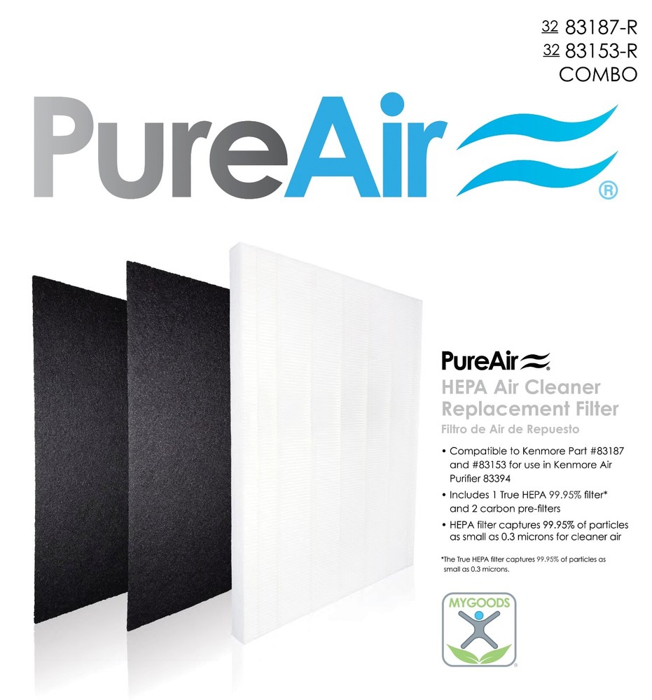 Kenmore 83187 air filter Compatible by PureAir -2 Pack