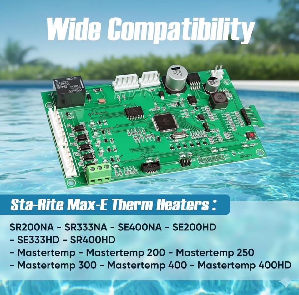 Pool Heater Control Board 46002-0007S Kit Replacement w/ 461105 Switch