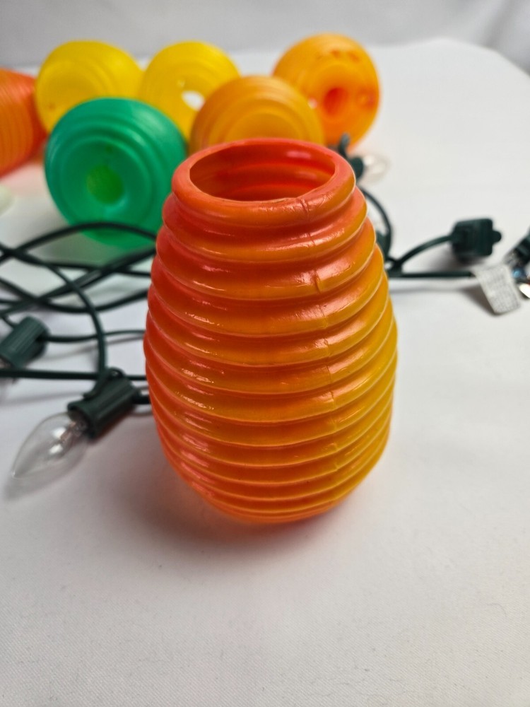 Vintage Beehive Shaped Blow Mold Patio String Light Set, 7 Light String