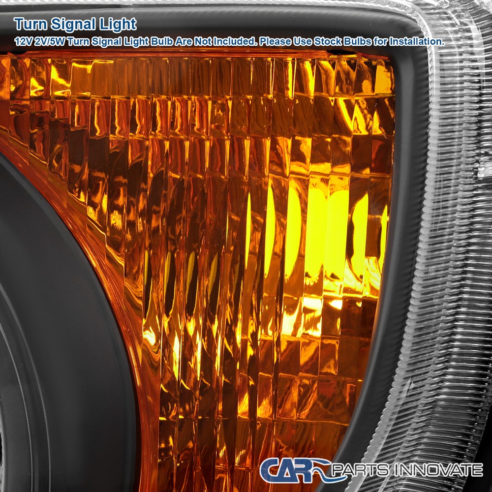 Fits 2003-2008 Honda Element Black Headlights Left+Right Pair Assembly 03-08