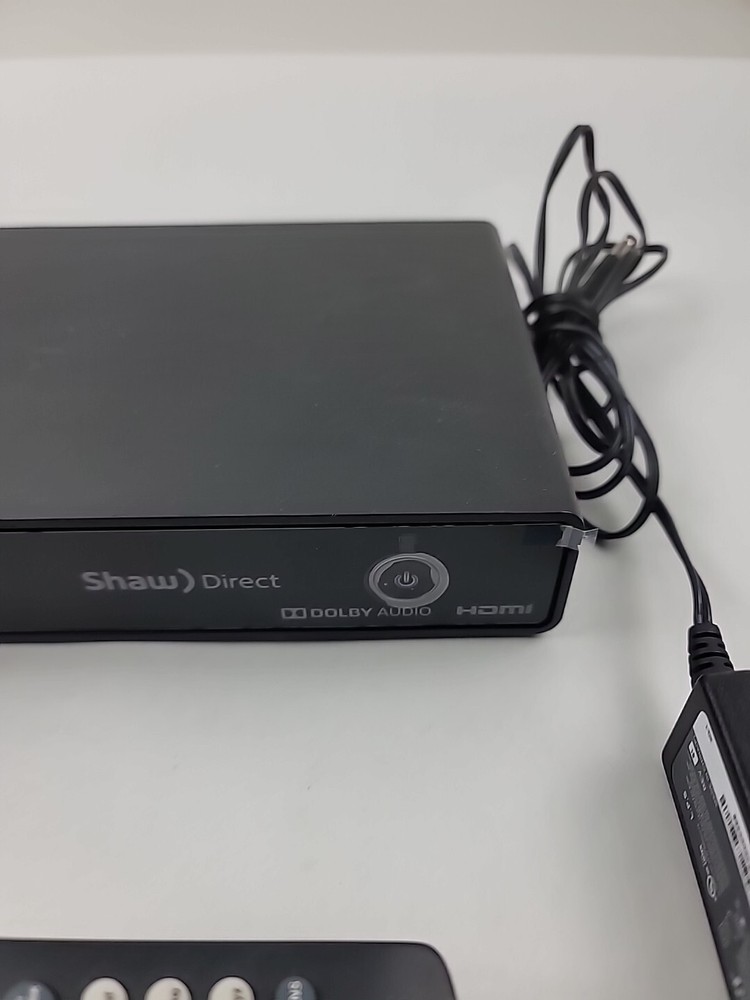 Shaw Direct HDDSR 800 Satellite Receiver With Remote, Power Adaptor Read