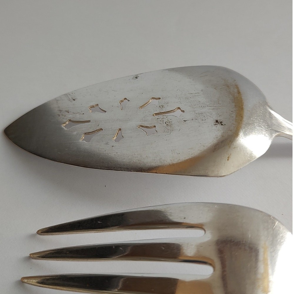 Royal Saxony Silverplate Serving Fork & Cake/Pie Server Set