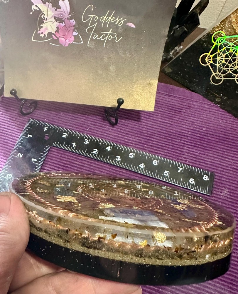 Medium Orgonite and Tensor Ring Charging plate