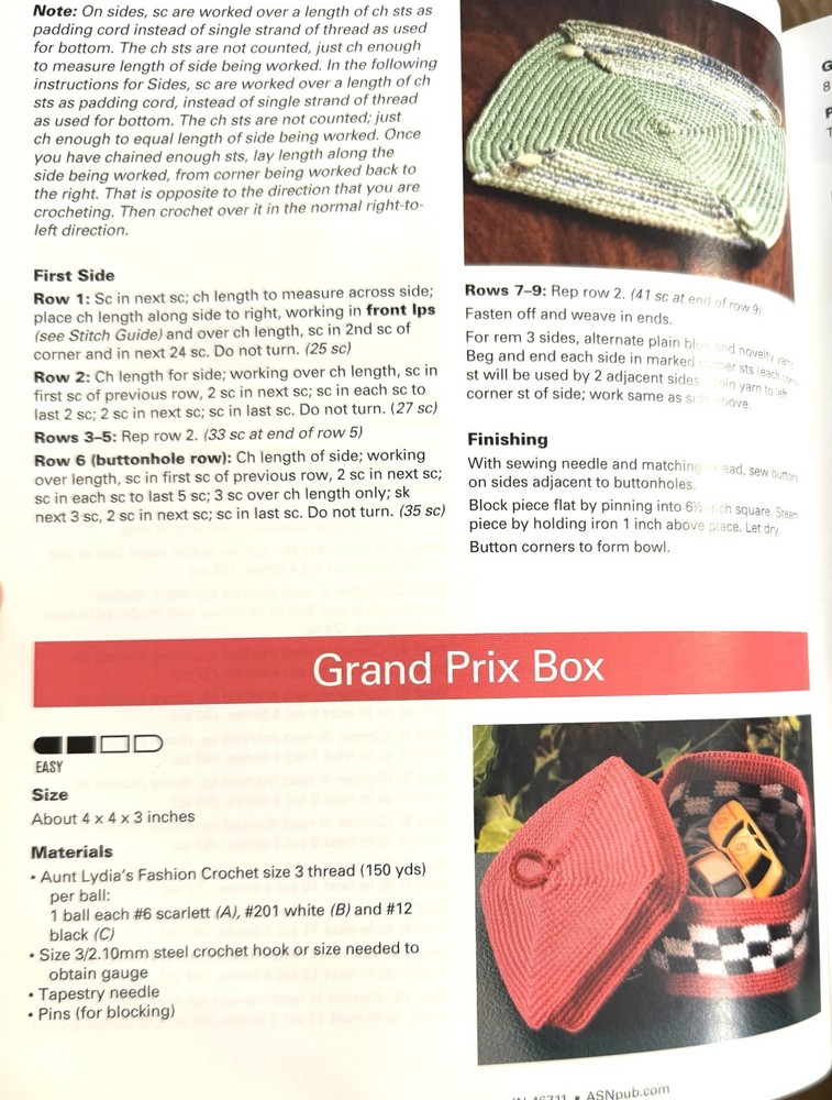 Crochet Pattern Booklet; Boxes and Bowls