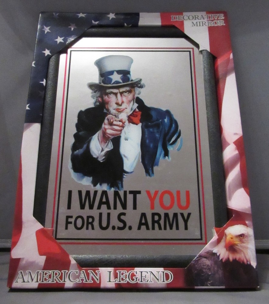 Mirror Uncle Sam pub/bar, mancave, home decoration