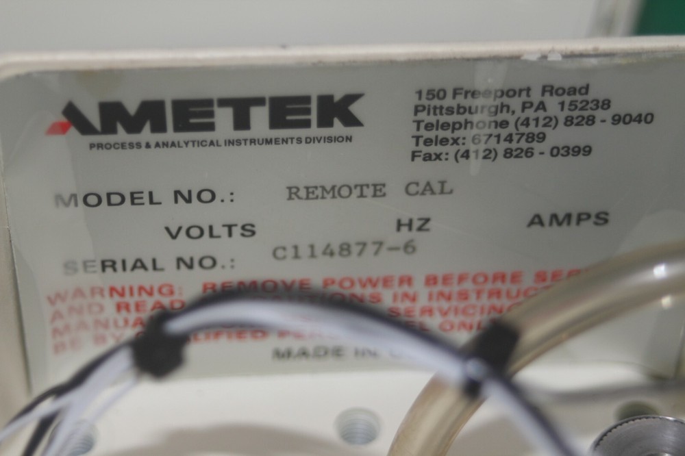Ametek Remote Calibration Model Remote Cal