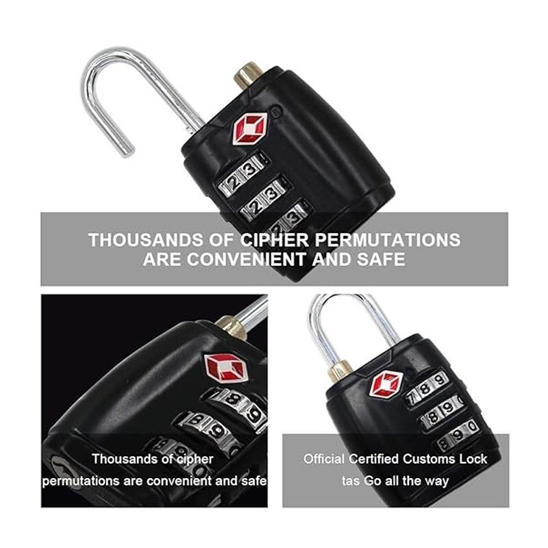 TSA Approved Combination Lock PadLock Locker Locks Security Suitcase Luggage Bag