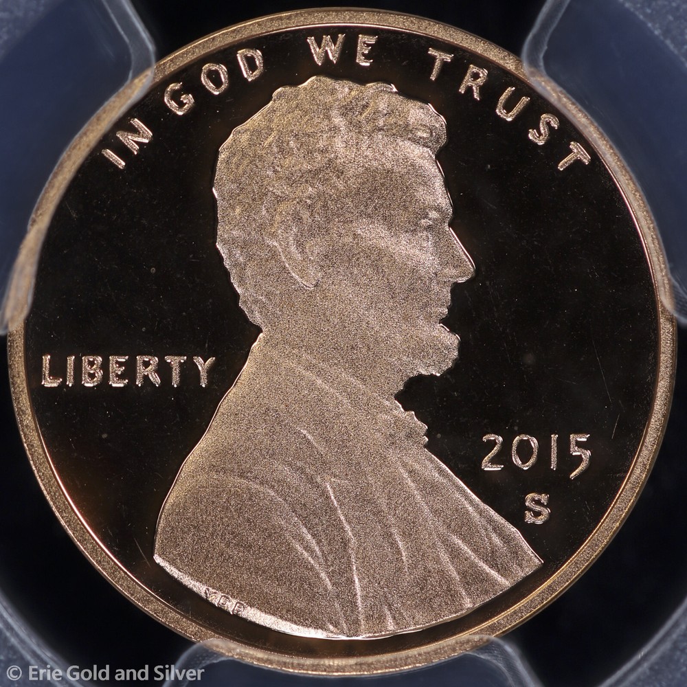 2015-S 1c Proof Lincoln Shield Cent PCGS PR 70 RD DCAM