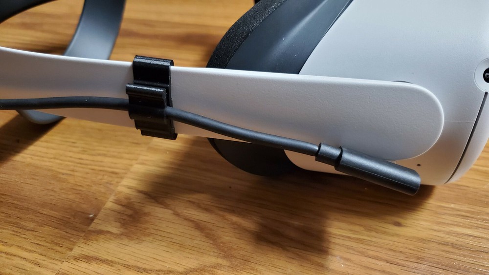 Cable Clips for Meta Oculus Quest 2 for Link on Elite Strap (pair + ex)