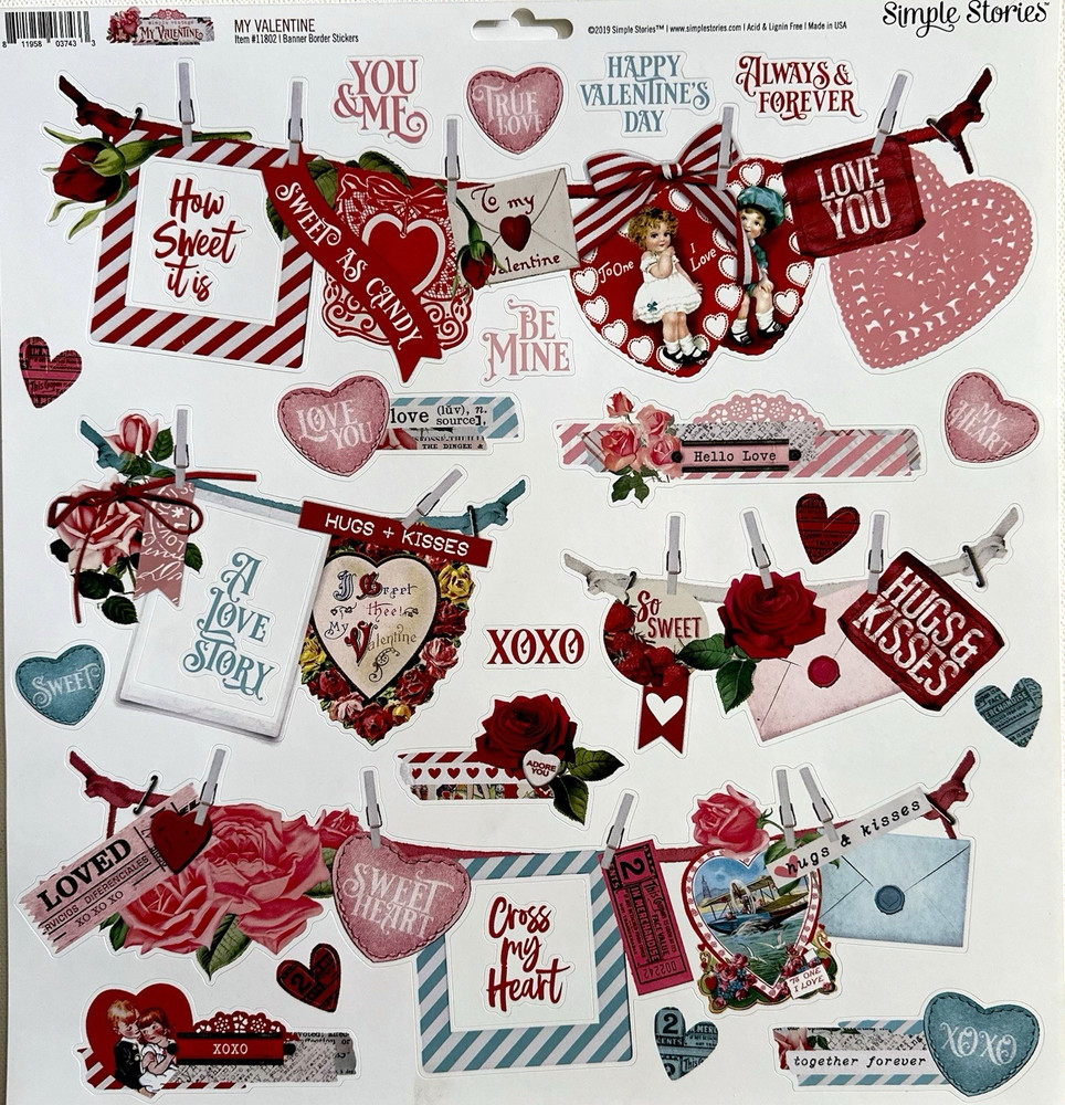 NEW SET! (B) SIMPLE STORIES STICKER SHEETS (17 sheets) Save 70%