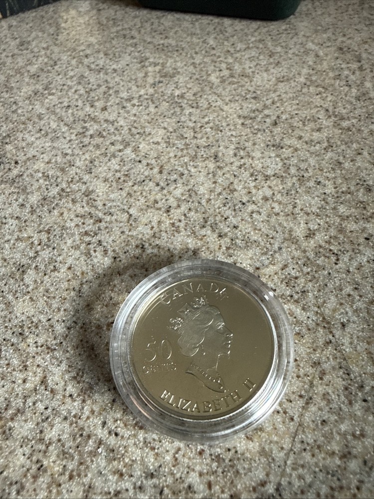 2004 Canada 50 Cent Sterling Silver Coin Easter Lily