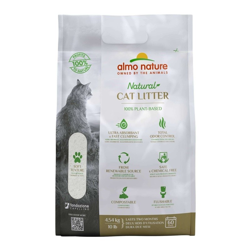 Plant Based Cat Litter Biodegradable Clumping Flushable Non Toxic Soft Texture