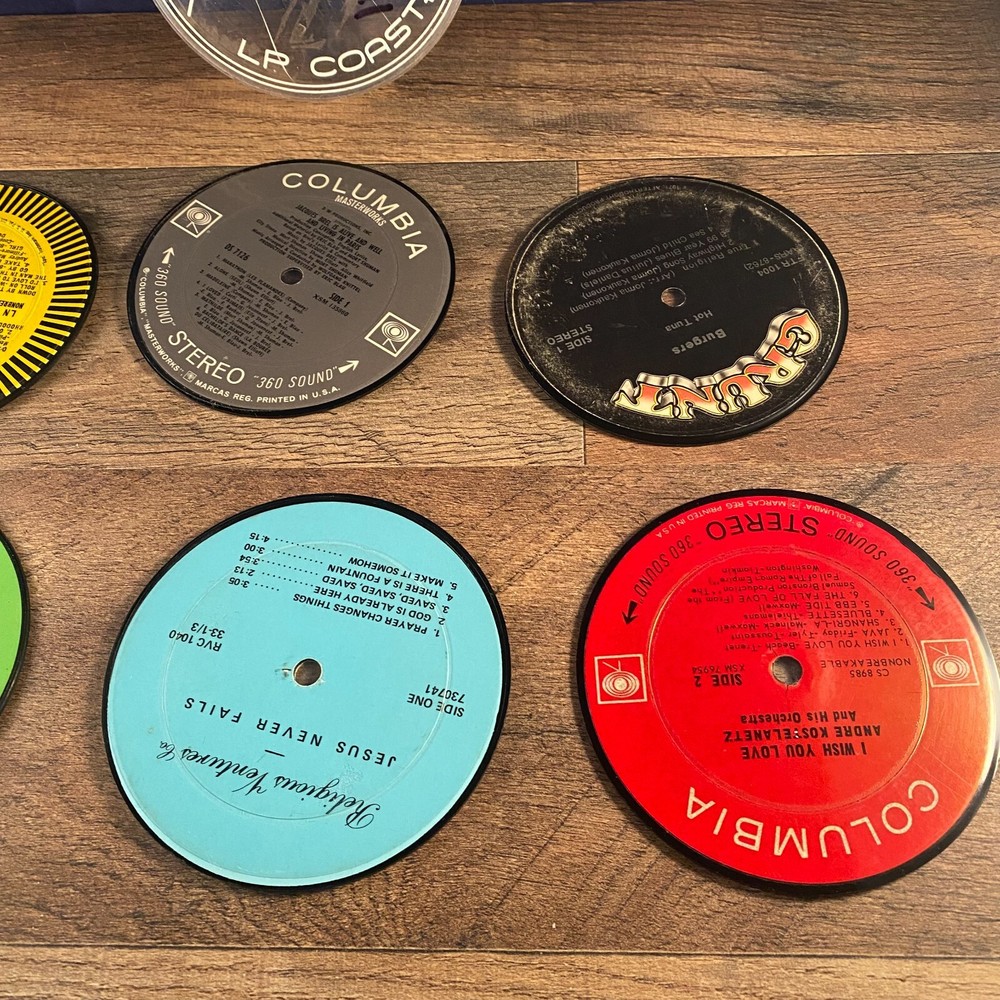 VINYLUX.NET 6 LP COASTERS WITH ORIGINAL PLASTIC CASE
