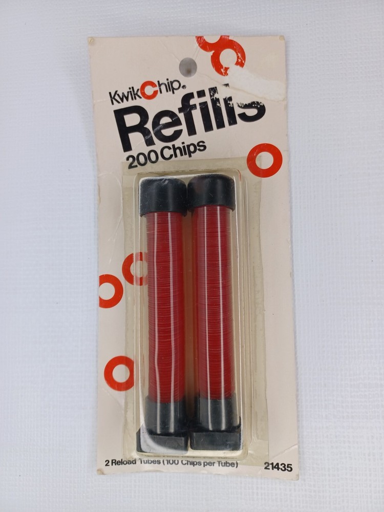 Kwik Chip Refills 200 Bingo Chips Red In Tubes