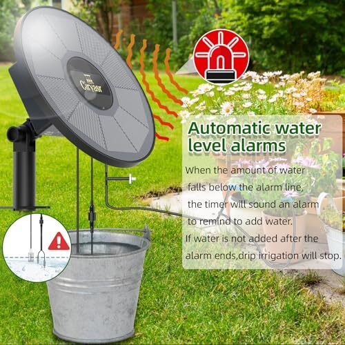 CIRYASR Solar Drip Irrigation System Automatic, 2200mAh , 6 - Scratch & Dent
