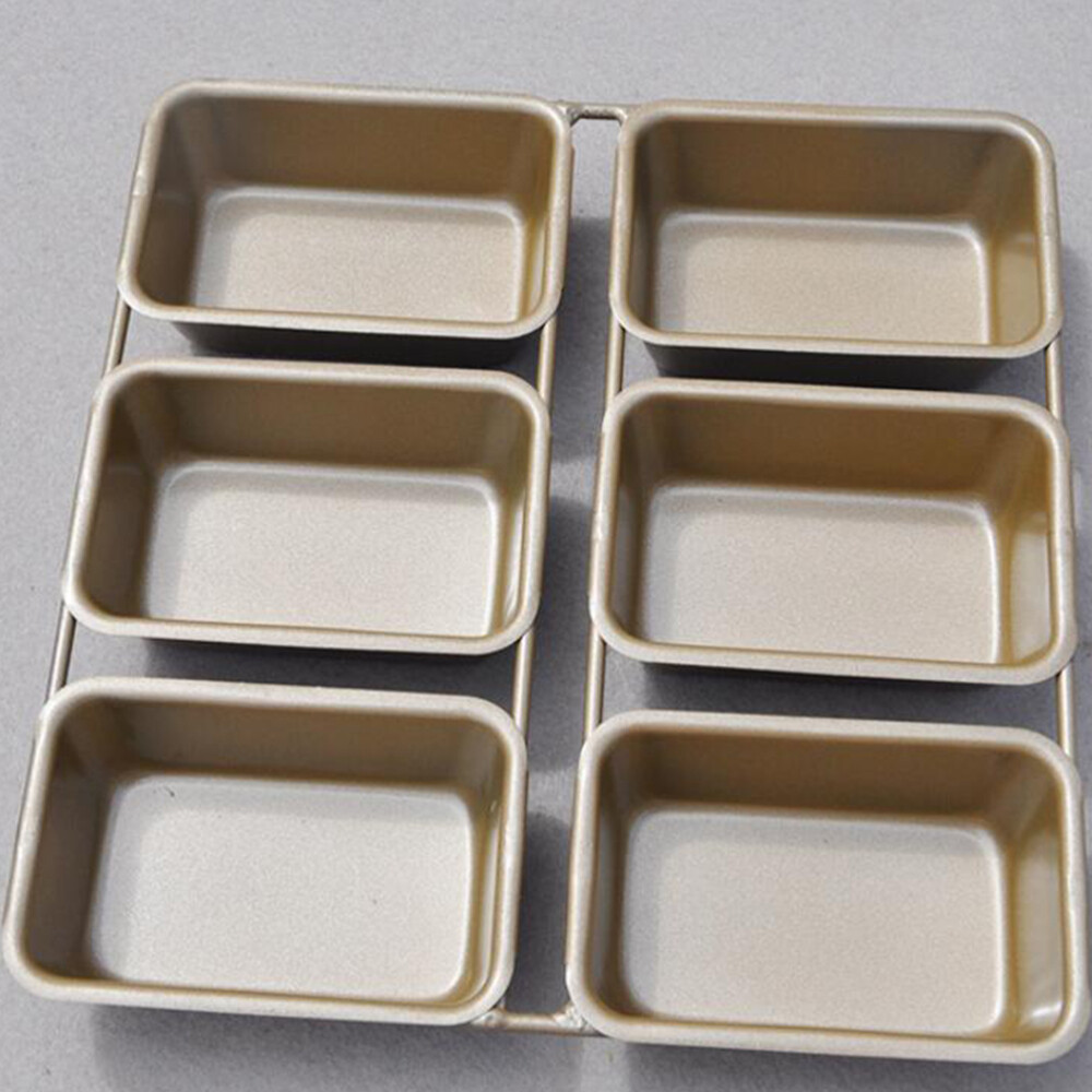 Rectangular Non-stick Baking Mold 6 Grids Toast Mould Baking Gadget Cake Mold