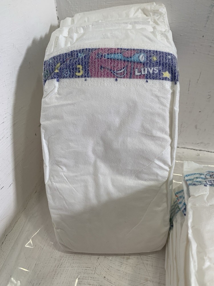 Vintage Luvs Barney Size 3 32ct