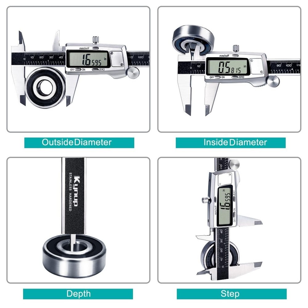 Digital Caliper, Caliper Measuring Tool, Micrometer Dial Vernier Caliper Digi...