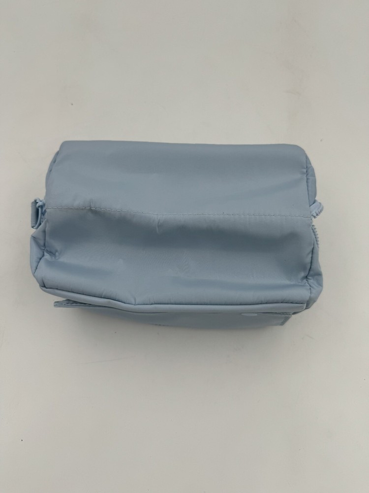 Pencil Pouch Two Triangular Prims Pencil Makeup Storage Case Light Blue Foldable