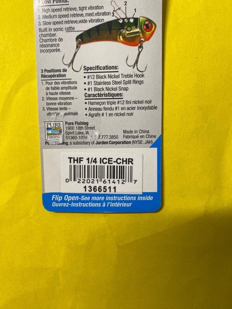 JOHNSON THINFISHER 1/4oz ICE-CHR NEW