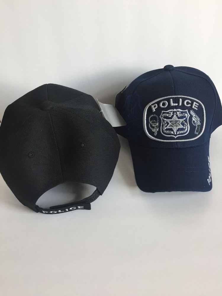 Police Ball Cap / Hat, Blue Flag Draped