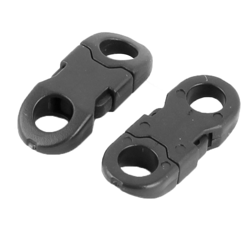 Bag Plastic Webbing Belt Adjustive Quick Release Buckle Fastener Black 20 Pcs