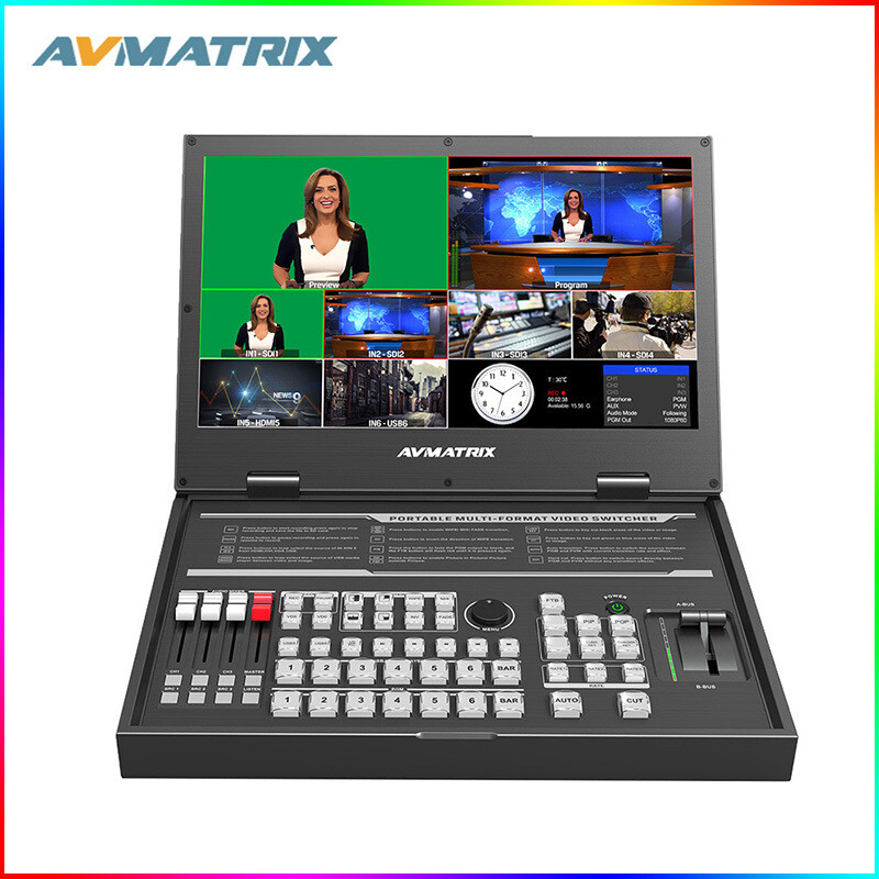 AVMATRIX PVS0615U Portable 6Ch Multi-Format Streaming Switcher with USB Capture