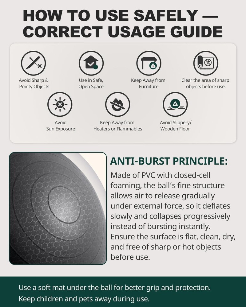 Versatile Exercise Ball with Quick Pump – Perfect for Core Strength & Stability