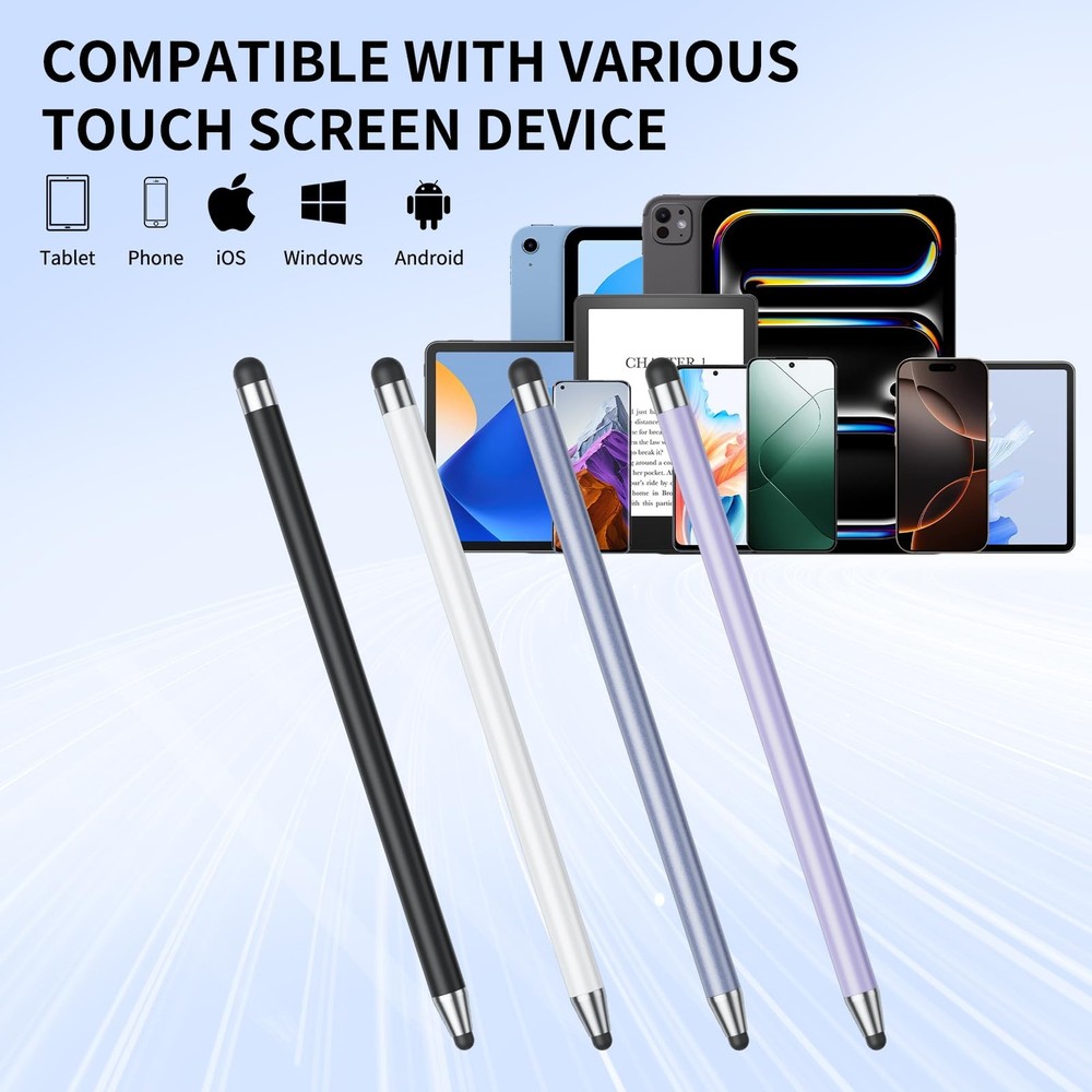 Stylus (10Pcs), Pen for Touchscreen, High Precision and Black/White
