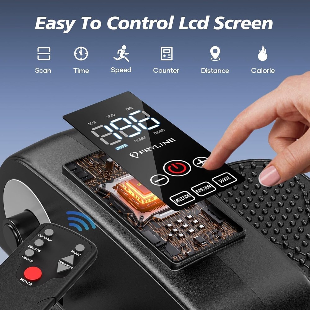 Under Desk Mini Elliptical Machine Senior Leg Exerciser with Remote Control