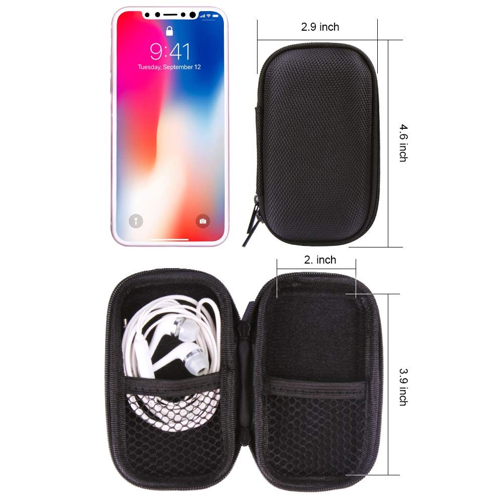 2 Pack MP3 Player Case USB Flash Drive Case Bag Wallet for USB Cable Electronic