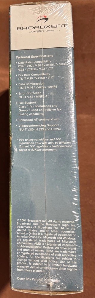 BROADXENT PERFORMANCE CONNECT 56K V.92 PCI MODEM