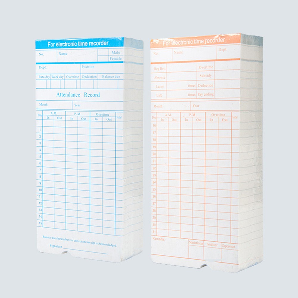 90pc/ Cards Monthly 2-Sided 18*8.4cm for Attendance E3V9
