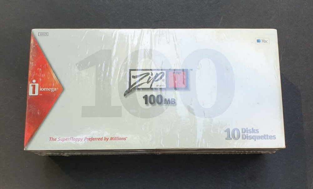 Iomega Zip 100MB Disk 10 Pack formatted for MAC