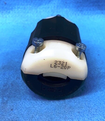 LEVITON 2321 LOCKING PLUG 20A-250V, L6-20