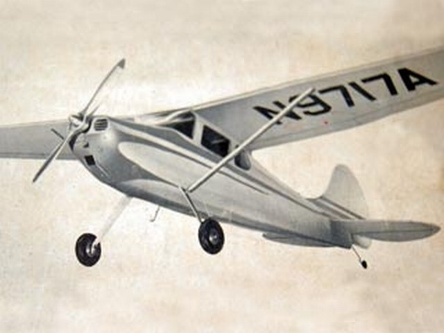 Cessna 170 FF or RC 36" Wingspan RC Model Airplane Printed Plans Templates
