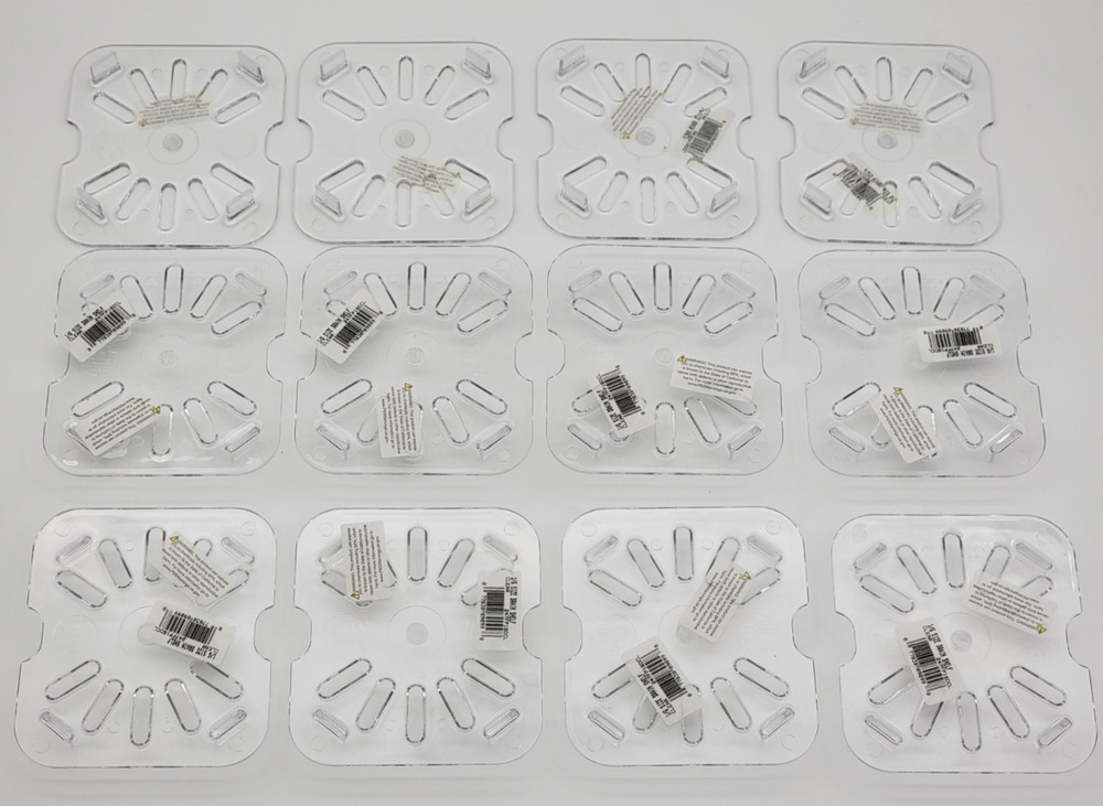 (12 Pack) Vigor 1/6 Size Clear Polycarbonate Drain Tray 247FP16DCL