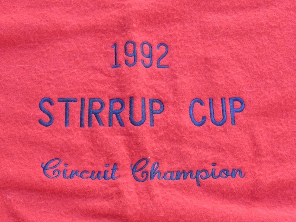 1992 STIRRUP CUP CIRCUIT CHAMPION HORSE BLANKET